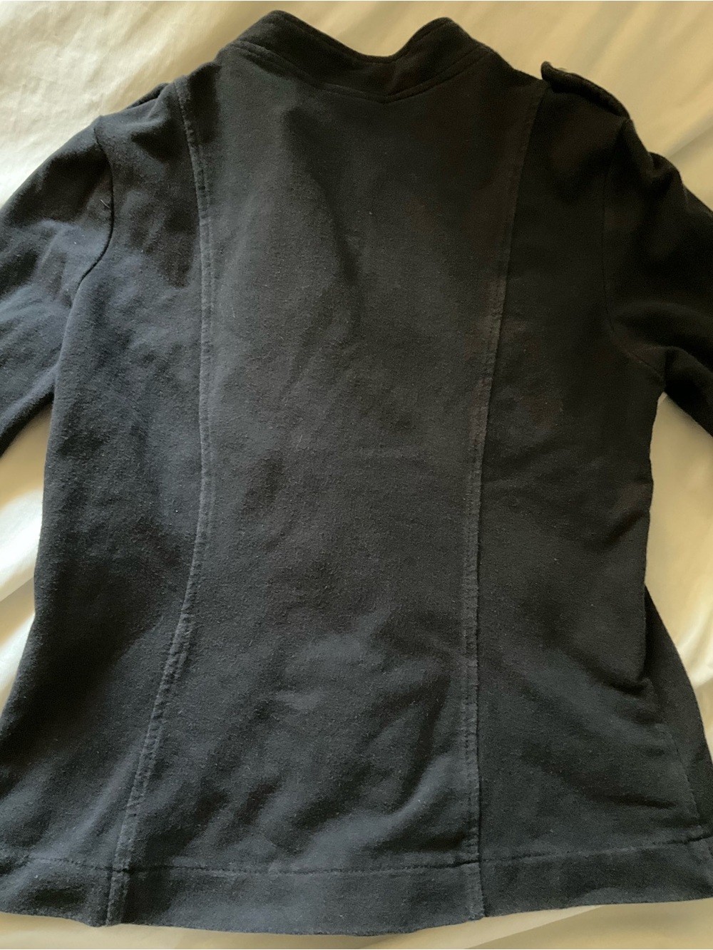 Black Military-Style Button Front Jacket Napoleon Punk - Picture 3 of 12
